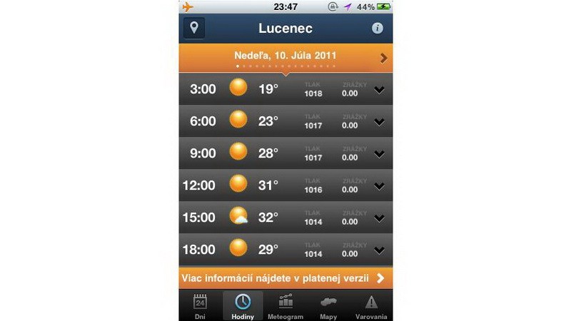 Najlepšie počasie - iPhone